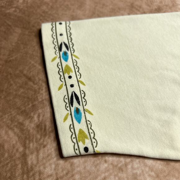 Vintage 70s Jane Colby Floral Folk Art Shirt Top Bohemian Peasant Mod Midcentury - Picture 9 of 10